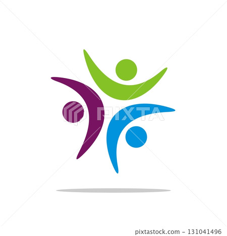Teamwork Colorful Star Logo Template Illustration Design. Vector EPS 10. Teamwork Colorful Star Logo Template Illustration Design. Vector EPS 10. 131041496
