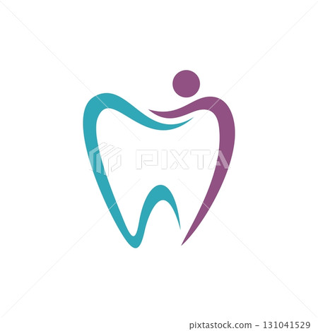 Tooth Shape Dental Care Logo Template Illustration Design. Vector EPS 10. 131041529