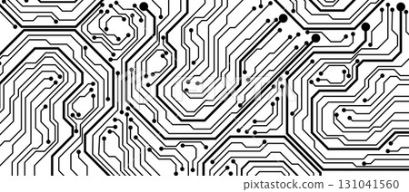 Abstract black circuit board technology connected lines electronics elements computer motherboard chip processor semiconductor digital on white background vector Abstract black circuit board technology connected lines electronics elements computer motherboard chip processor semiconductor digital on white background vector 131041560