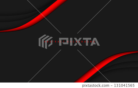 Abstract luxury red curve on black banner design modern futuristic creative background vector 131041565