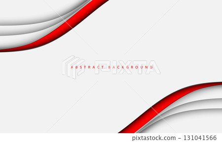 Abstract luxury red curve on white banner design modern futuristic creative background vector 131041566