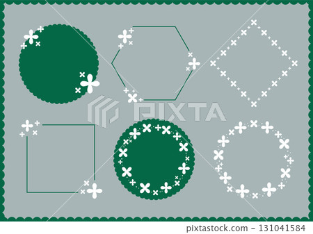 銀桂花插畫框架套裝 131041584