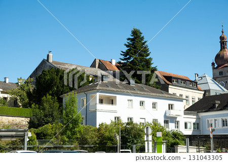 A traditional small European town with authentic architecture 131043305