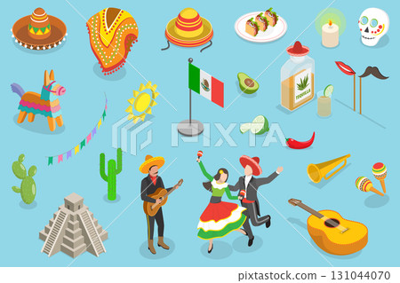 3D Isometric Flat Vector Illustration of Latin America, Mexico Travel Collection For Social Media And Blogs 3D Isometric Flat Vector Illustration of Latin America, Mexico Travel Collection For Social Media And Blogs 131044070