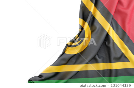 Flag of Vanuatu with empty space on the left. Isolated. 3D Rendering 131044329