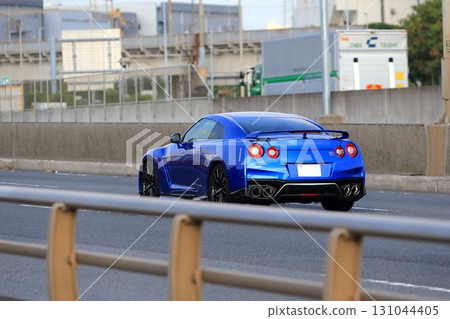 Blue Japanese sports car 131044405