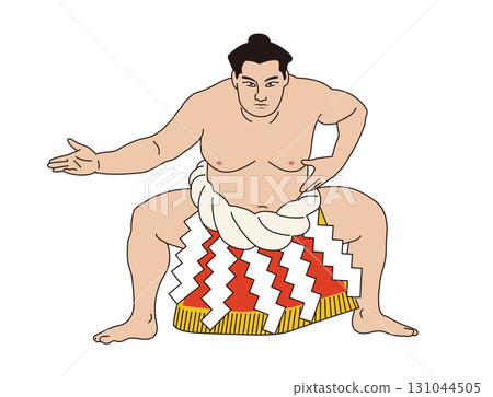 相撲摔角橫綱摔角手 dohyo-iri 姿勢向量插圖平面設計雲龍風格白色背景 相撲摔角橫綱摔角手 dohyo-iri 姿勢向量插圖平面設計雲龍風格白色背景 131044505