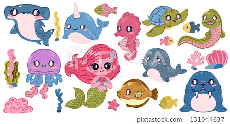 cute animals set with cute animals cute animals set with cute animals 131044637