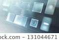 Digital glass control interface displaying glowing indicators, presenting advanced technological data within minimalist high-tech environment, Futuristic 131044671