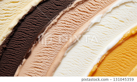 Luscious vertical swipes of ice cream in peach, chocolate brown Luscious vertical swipes of ice cream in peach, chocolate brown 131045359