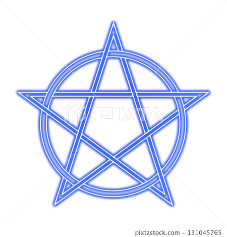 透明背景上藍色發光的魔法圈 透明背景上藍色發光的魔法圈 131045765