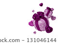 Fluffy gift boxes with hearts on white background, perfect for Valentine s Day and romantic themes. 131046144