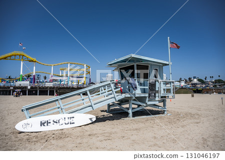 Lifeguards in Santa Monica, California, USA 131046197