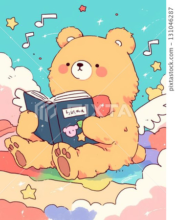 天使熊讀繪本的插圖 131046287