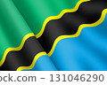 Tanzania waving flag 3d illustration 131046290