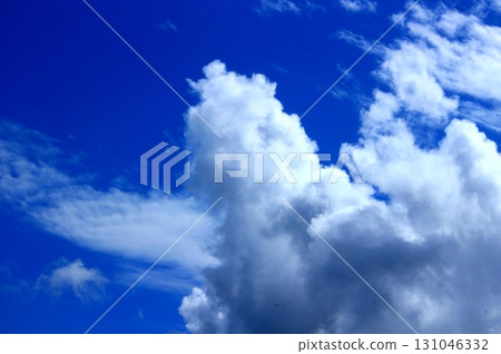 White clouds floating in the blue sky White clouds floating in the blue sky 131046332