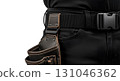 Blank utility belt with tool pouch, waist to thigh crop, isolated 131046362