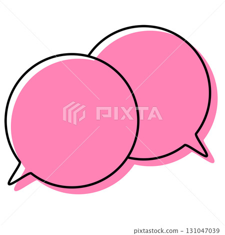 Simple, misaligned speech bubbles, overlapping conversations 131047039