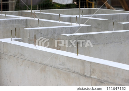 Concrete foundations for detached houses Concrete foundations for detached houses 131047162