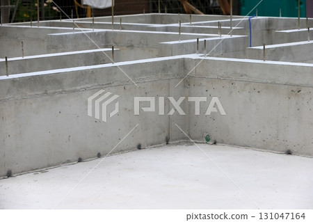 Concrete foundations for detached houses 131047164