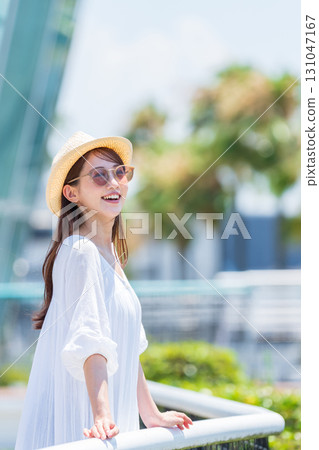 A young woman who enjoys traveling 131047167