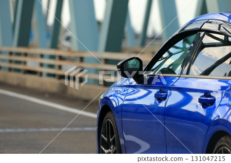 Blue Japanese sports car Blue Japanese sports car 131047215
