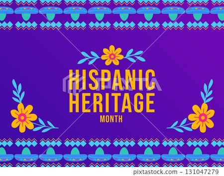 hispanic heritage month colorful floral border cultural design hispanic heritage month colorful floral border cultural design 131047279