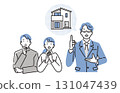 People Image of a male house builder staff member and a married couple 131047439