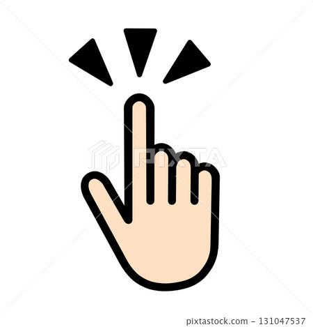 Pointing icon symbol sign touch one point hand illustration Pointing icon symbol sign touch one point hand illustration 131047537