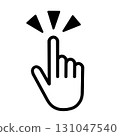 指向圖示符號標誌觸碰一點手圖 131047540