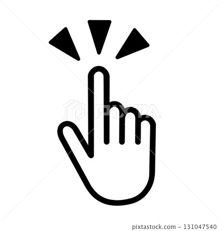 指向圖示符號標誌觸碰一點手圖 131047540