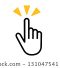 指向圖示符號標誌觸碰一點手圖 131047541