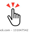 指向圖示符號標誌觸碰一點手圖 131047542