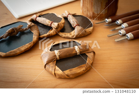 Bars used for woodblock printing Bars used for woodblock printing 131048110