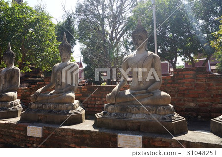Buddha statue at Wat Yai Chai Mongkhon in Ayutthaya, Thailand Buddha statue at Wat Yai Chai Mongkhon in Ayutthaya, Thailand 131048251