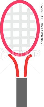 Simple red tennis racket 131048256