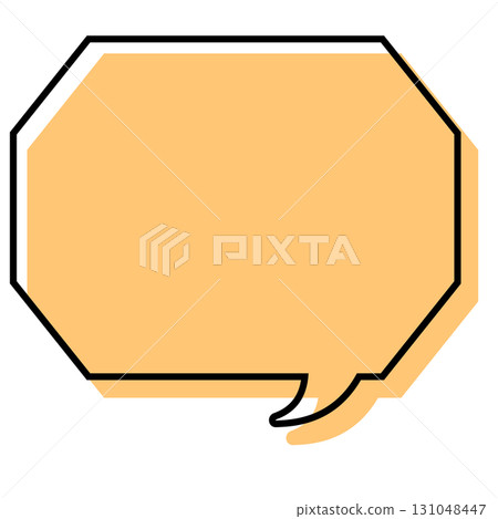 A simple speech bubble with misaligned lines, an octagon with corners 131048447