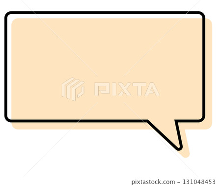 Simple speech bubble with misaligned lines - Rectangle 131048453
