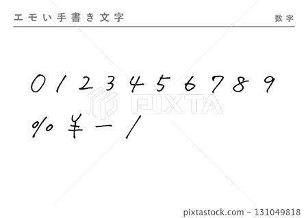 Emo handwritten letters_numbers 131049818