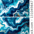 藍色大理石背景紋理、自然圖案和優雅的設計 131049847
