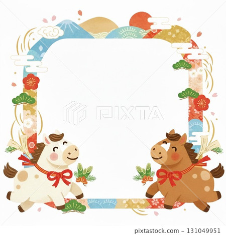 Year of the Horse New Year's postcards 131049951