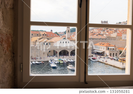 View of the port in the old town of Dubrovnik in Croatia, Europe View of the port in the old town of Dubrovnik in Croatia, Europe 131050281