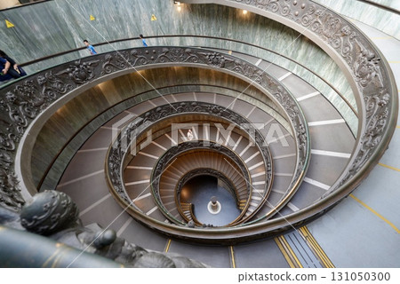 The famous spiral staircase at the Vatican Museums: beautiful curves and stunning views of historical architecture The famous spiral staircase at the Vatican Museums: beautiful curves and stunning views of historical architecture 131050300