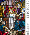 Holy family in the workshop of Joseph 131050959