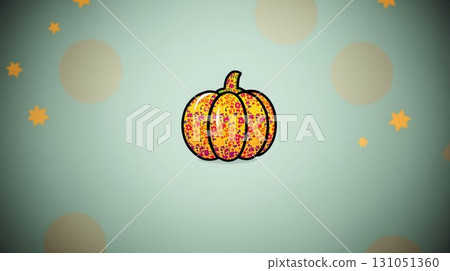 彩色背景上的南瓜圖示圖像 131051360