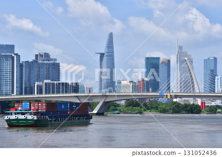 vietnam, ho chi minh, container ship 131052436