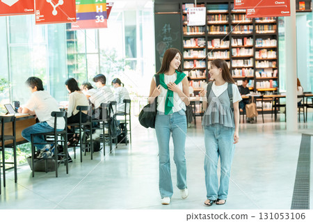 Female college student campus life university 131053106