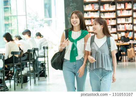 Female college student campus life university 131053107