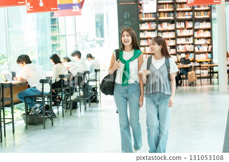 Female college student campus life university Female college student campus life university 131053108