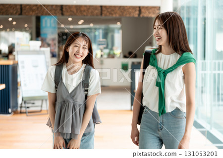 Female college student campus life lifestyle 131053201